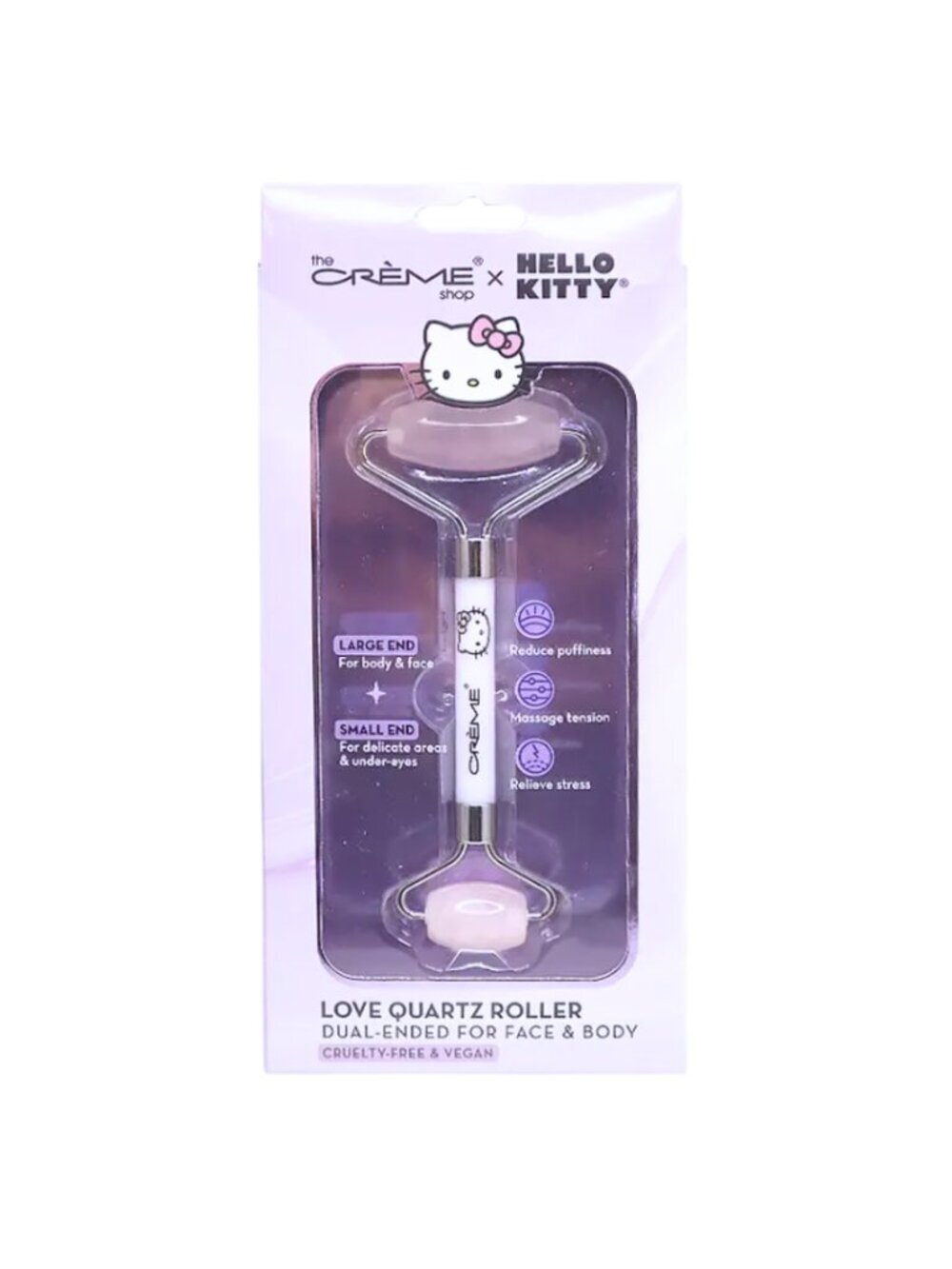 NWT The Crème Shop x Hello Kitty Love Quartz Facial Massage Roller